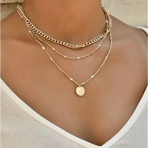 Three Chain Layered Necklace